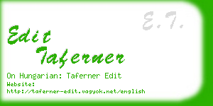 edit taferner business card